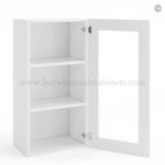 Frameless Modern White Shaker Wall Mullion Door - 1 Door 2 Shelves - Glass And Clips Not Included. - Image 2