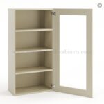 Frameless Ivory White Wall Mullion Door - 1 Door 3 Shelves - Glass And Clips Not Included. - Image 2