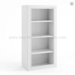 Frameless White Deco Wall Mullion Door - 1 Door 3 Shelves - Glass And Clips Not Included.