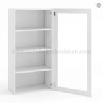 Frameless White Deco Wall Mullion Door - 1 Door 3 Shelves - Glass And Clips Not Included. - Image 2