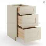 Frameless Ivory White Base Drawer Cabinet - 3 Drawers - Image 2