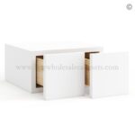 Frameless Modern White Shaker Wall Small Drawers - 2 Drawers - Image 2