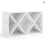 Frameless Modern White Shaker Wine Rack