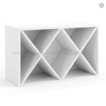 Frameless White Deco Wine Rack
