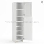 Frameless Modern White Shaker Pantry Cabinet - Single Door - Image 2