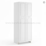 Frameless White Deco Pantry Cabinet - Double Doors 30"W