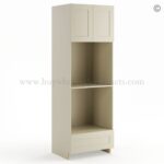Frameless Ivory White Double Oven Cabinet