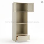 Frameless Ivory White Double Oven Cabinet - Image 2