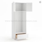 Frameless Modern White Shaker Double Oven Cabinet - Image 2