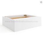 Frameless Modern White Shaker Vanity Knee Drawer