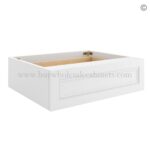 Frameless White Deco Vanity Knee Drawer