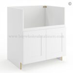 Frameless Modern White Shaker Farm Sink Base Cabinet - 2 Doors