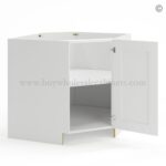 Frameless Modern White Shaker Base Diagonal Cabinet 1 Door (Excludes Metal Lazy Susan Insert) - Image 2