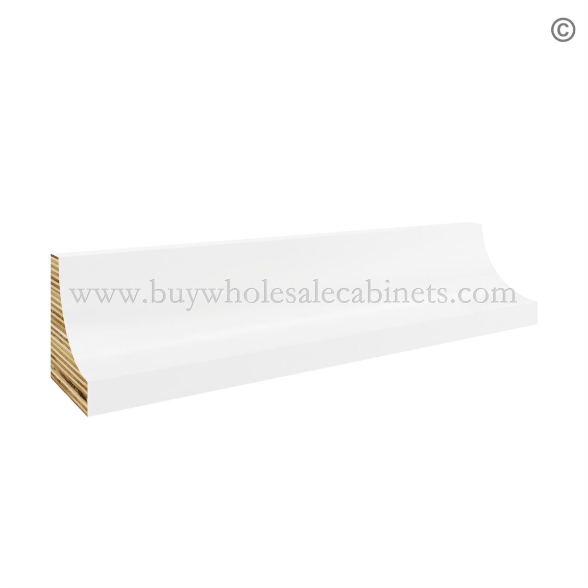 Frameless Modern White Shaker Inside Corner Trim - Image 1