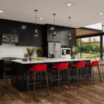 Black Shaker 33" W Oven Pantry Cabinet - Image 7