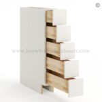 Frameless Pearl White Base Spice Drawer - 5 Spice Drawer - Image 2