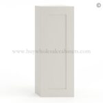 Frameless Pearl White 12" Wide Wall End Angle - 1 Door 2 Shelves