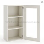 Frameless Pearl White Wall Mullion Door - 1 Door 2 Shelves - Glass And Clips Not Included. - Image 2