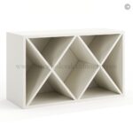 Frameless Pearl White Wine Rack