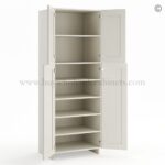 Frameless Pearl White Pantry Cabinet - Double Doors 30"W - Image 2