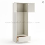 Frameless Pearl White Double Oven Cabinet - Image 2