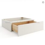 Frameless Pearl White Vanity Knee Drawer - Image 2