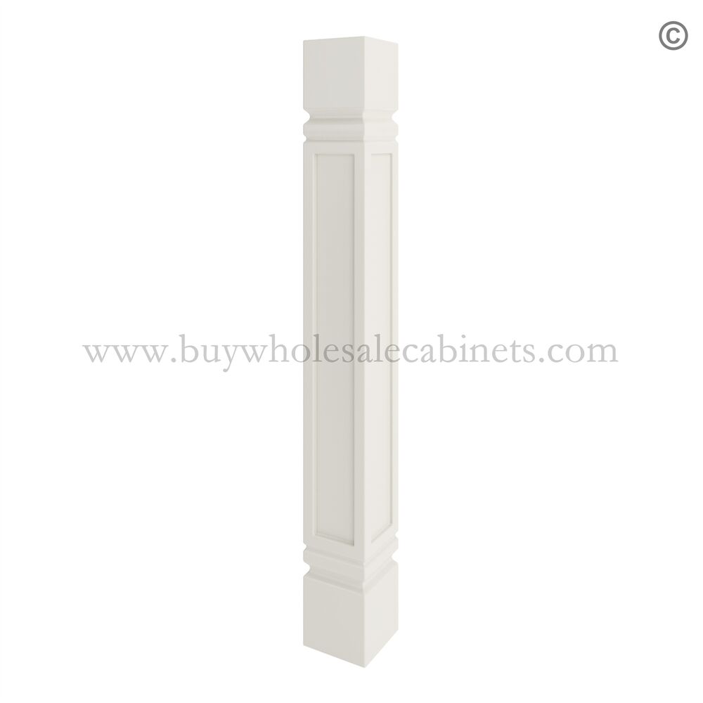 63-pearl-white-square-spool-spindle-leg Frameless Pearl White Square Spool/Leg - Image 1