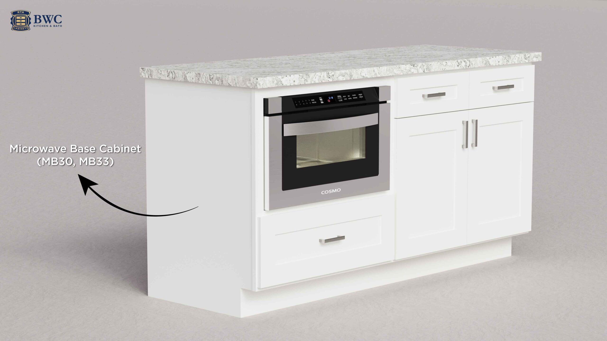 Kitchen Island Built in Microwawe