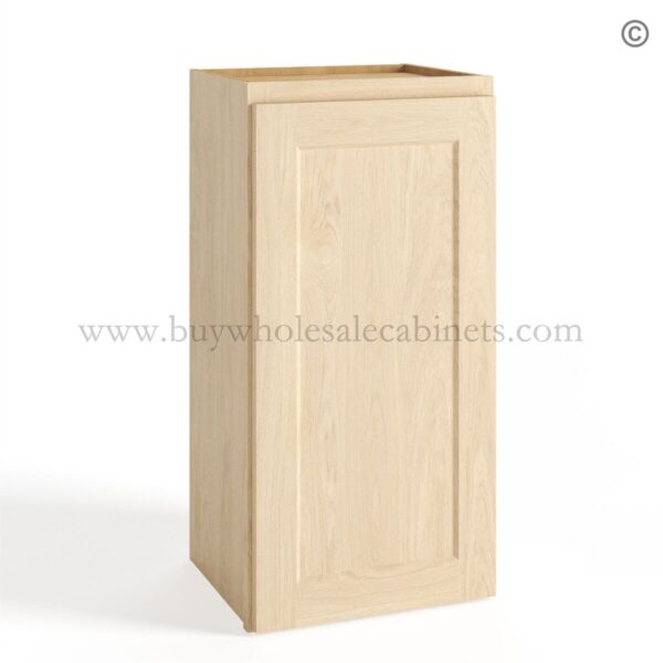 1 unfinished shaker 30 wall cabinet single door close w1530