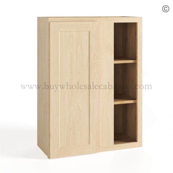 12 unfinished shaker closed 30 36 wall blind corner cabinet wbc2730