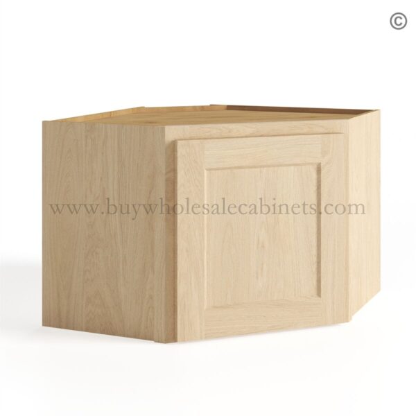 18 unfinished shaker closed 18 wall diagonal corner cabinet wdc2418
