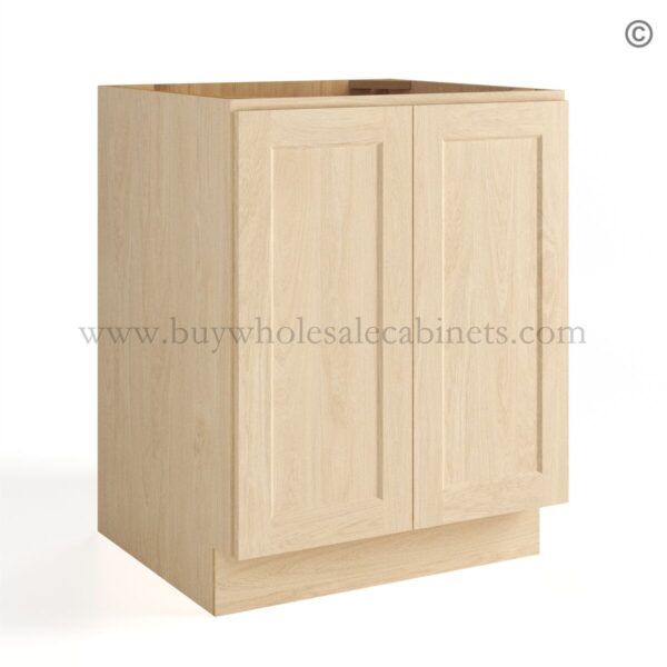27 unfinished shaker closed base cabinet full Height double door b27fhd
