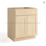 Unfinished Shaker Base Cabinet Two Doors/One Drawer
