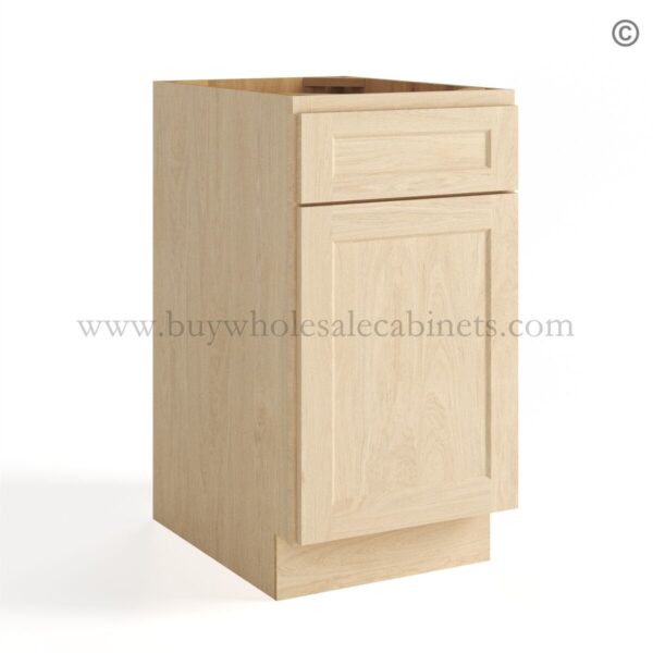 29 unfinished shaker closed base cabinet one door drawer b18