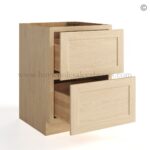 Unfinished Shaker Two Drawers Base Cabinet - Image 2