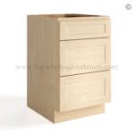 Unfinished Shaker Three Drawers Base Cabinet