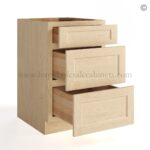 Unfinished Shaker Three Drawers Base Cabinet - Image 2