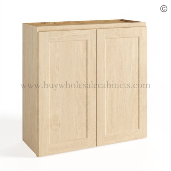 4 unfinished shaker closed 30 wall cabinet double door w3030