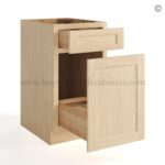 Unfinished Shaker Base Double Waste Basket Cabinet - Image 2