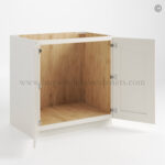 Charleston White Raised Panel Base Cabinet – Full Height 2 Doors - Image 2