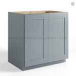 Gray Shaker Base Cabinet – Full Height 2 Doors