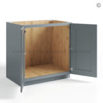 Gray Shaker Base Cabinet – Full Height 2 Doors - Image 2