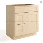 Unfinished Shaker 30" Vanity Base Cabinet Combo