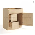 Unfinished Shaker 30" Vanity Base Cabinet Combo - Image 2