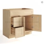 Unfinished Shaker 36" Vanity Base Cabinet Combo - Image 2