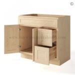 Unfinished Shaker 36" Vanity Base Cabinet Combo - Image 3