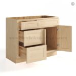 Unfinished Shaker 42" Vanity Base Cabinet Combo - Image 2