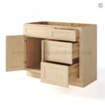 Unfinished Shaker 42" Vanity Base Cabinet Combo - Image 3