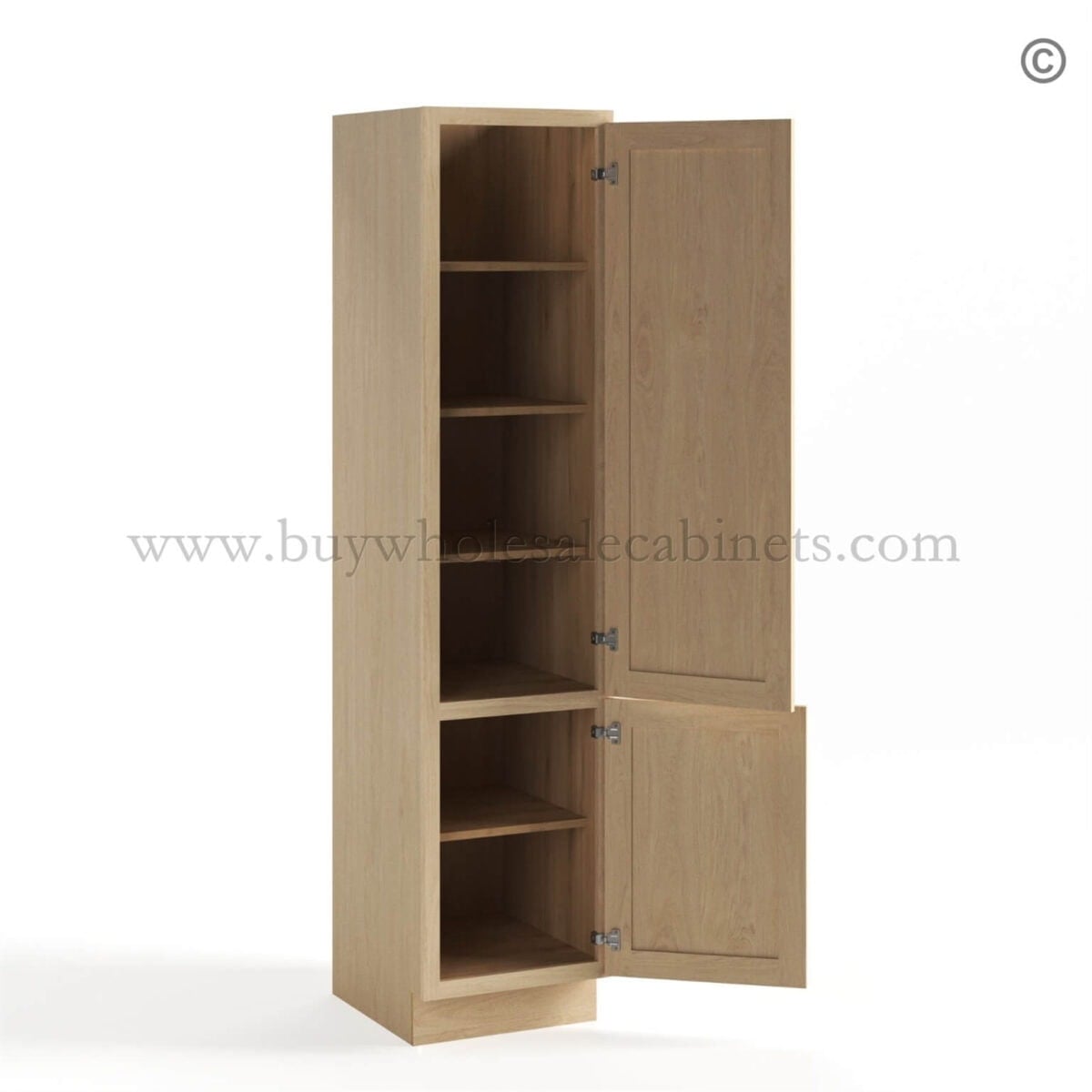Unfinished Shaker Vanity Linen Cabinet - Image 2