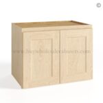Unfinished Shaker 12"/15"/18"/21" Wall Cabinet Double Door